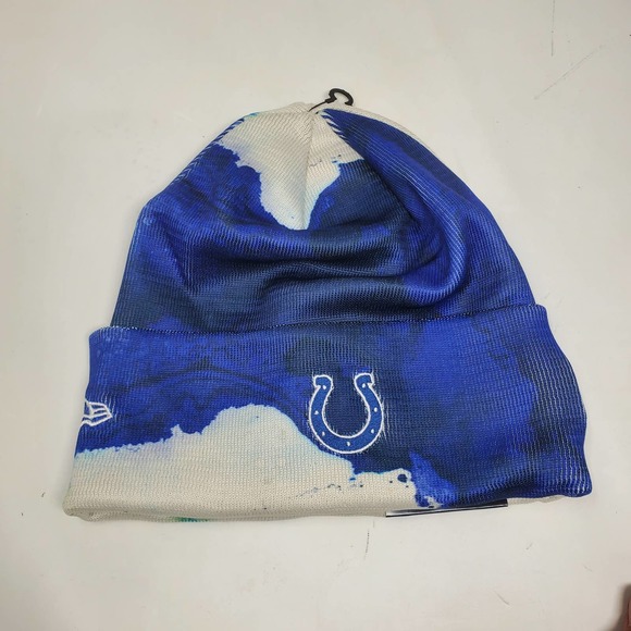 NEW New Era 2022 Sideline Ink Dye Cuffed Knit Hat - Indianapolis Colts - Picture 4 of 5